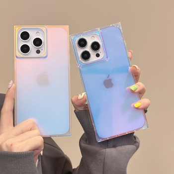Kvadratno lasersko iridizirajuće kamuflažno kućište za telefon za iPhone 17 i Pro Max 16/15, otpornost na pad