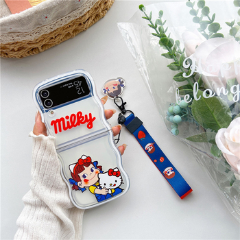 Carcasă Wave Lollipop pentru Galaxy Z Flip3/4 – husă PC rezistentă la căderi pentru ecran pliabil