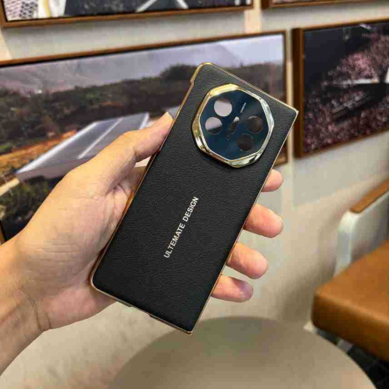 Carcasă de protecție Huawei X5X6 cu piele PU și finisaj aur prin electroplacare, design minimalist, senzație la atingere naturală, calitate înaltă, durabilă, rezistentă la căderi