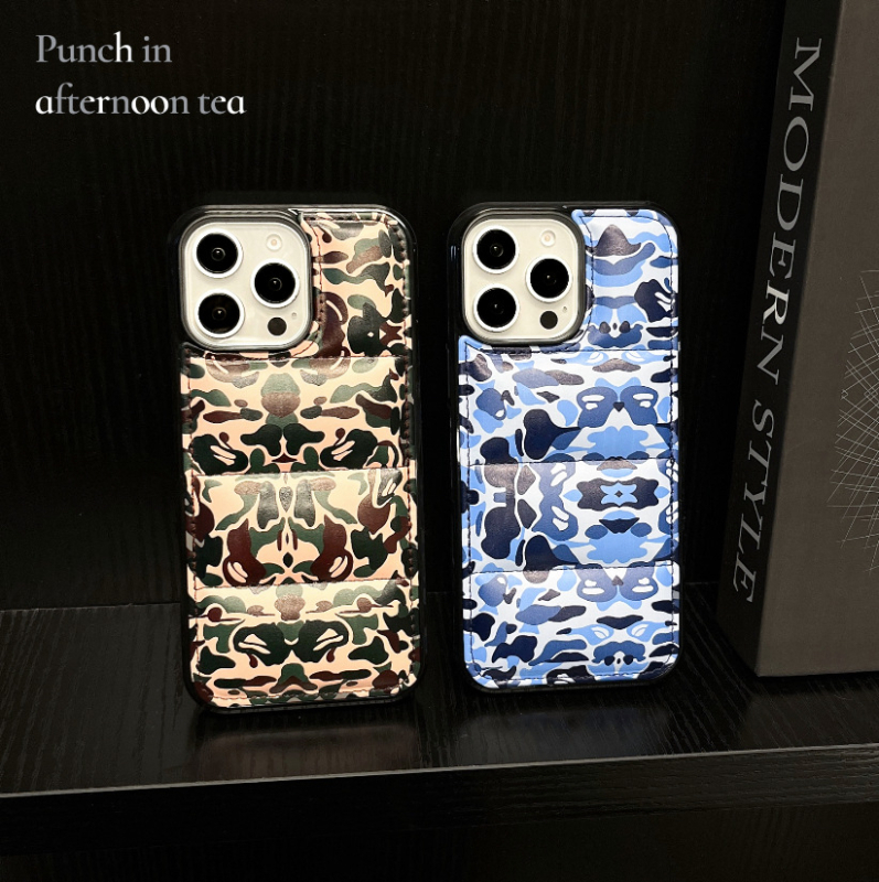 Plavi kamuflažni etui za telefon