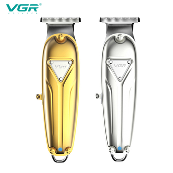 VGR056 Презареждаща се метална електрическа подстрижка за домашна употреба, ножове от неръждаема стомана, метален корпус, 1200–2000 mAh, шум 46–70 dB
