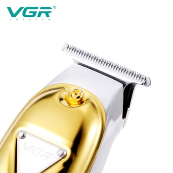 VGR056 Презареждаща се метална електрическа подстрижка за домашна употреба, ножове от неръждаема стомана, метален корпус, 1200–2000 mAh, шум 46–70 dB