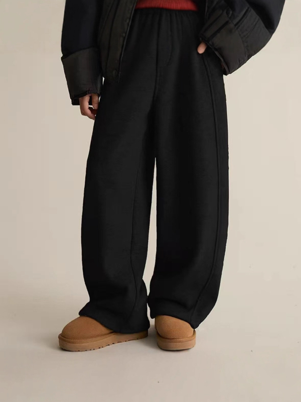 Dječje zimske casual hlače, korejskog stila, fleece podstava, tople, široki kroj