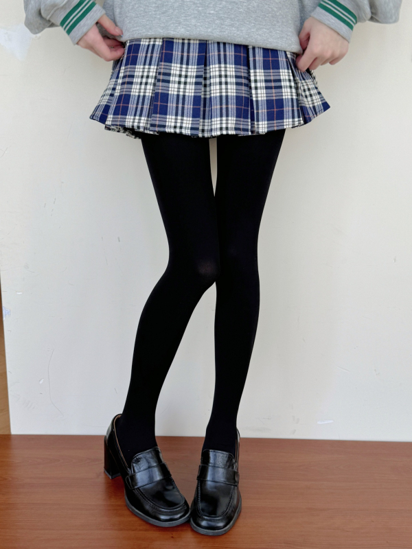 Pattkin nove japanske stil pantyhose, bijele, školski stil, 120D, ružičaste mačje šape, debela baršunasta baza
