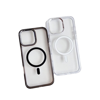 Carcasă din silicon transparentă pentru iPhone 14 Pro Max, subțire, cu atașare magnetică, protecție completă