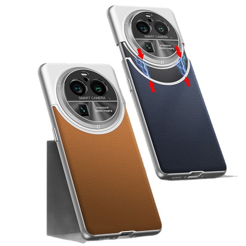 Carcasă pentru Oppo Find X6 / X6 Pro – design color-block, stil de afaceri simplu și elegant, turnare prin injecție, protecție anti-cădere, neagră