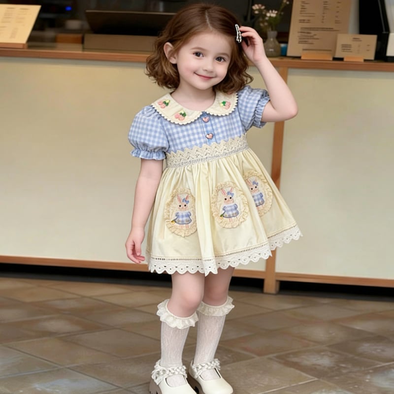 Dječja haljina Lolita princeza za djevojčice, ljeto 2026, novi stil, slatka i elegantna haljina