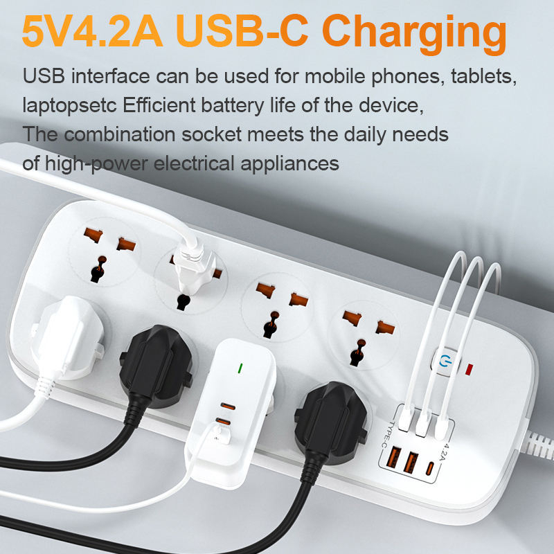 USB univerzalni produžni kabel s USB priključcima i EU i UK standardima, s kabelom