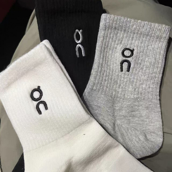On čarape s izvezenim motivom za parove, jednobojne, unisex, moderne poludugačke sportske čarape