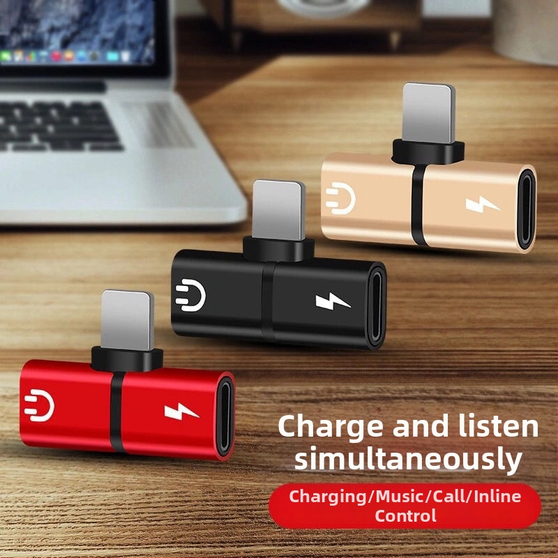 2-v-1 audio konvertor s dvojitým Lightning rozhraním pre Apple iPhone a iPad