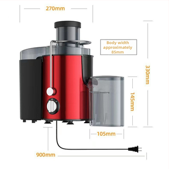 Wu 800W odšťavovač s veľkým vstupom, plne automatické oddelenie šťavy od pulp, bez filtra na pomarančový džús, pre ovocie a zeleninu