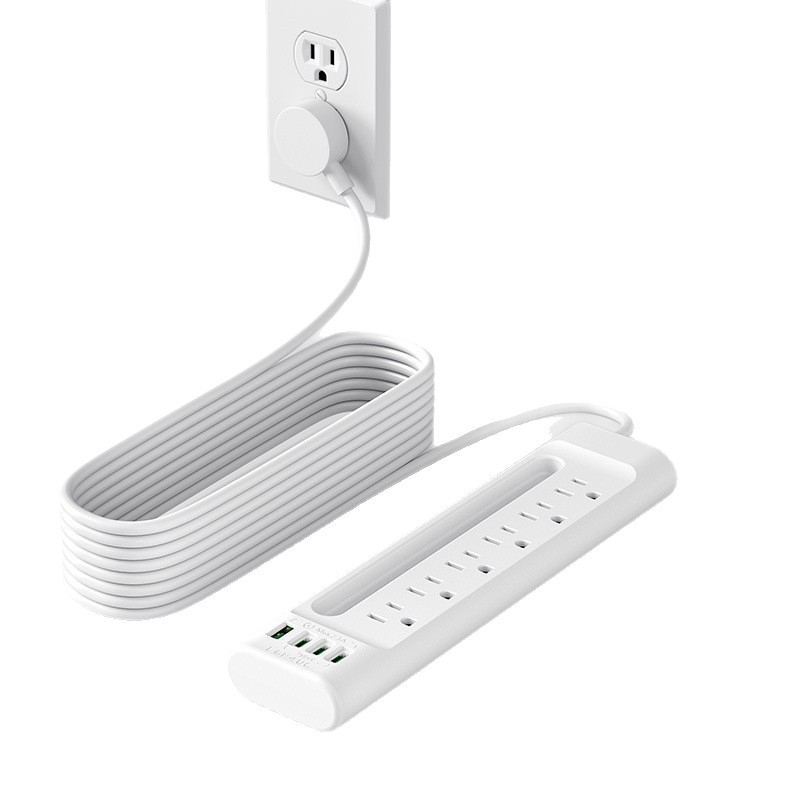 USB produžni priključak u američkom standardu za kućnu upotrebu, s 6 utičnicama, USB portovi 1A3C, zaštita od preopterećenja, bakreni vodiči, UL FCC certificirano