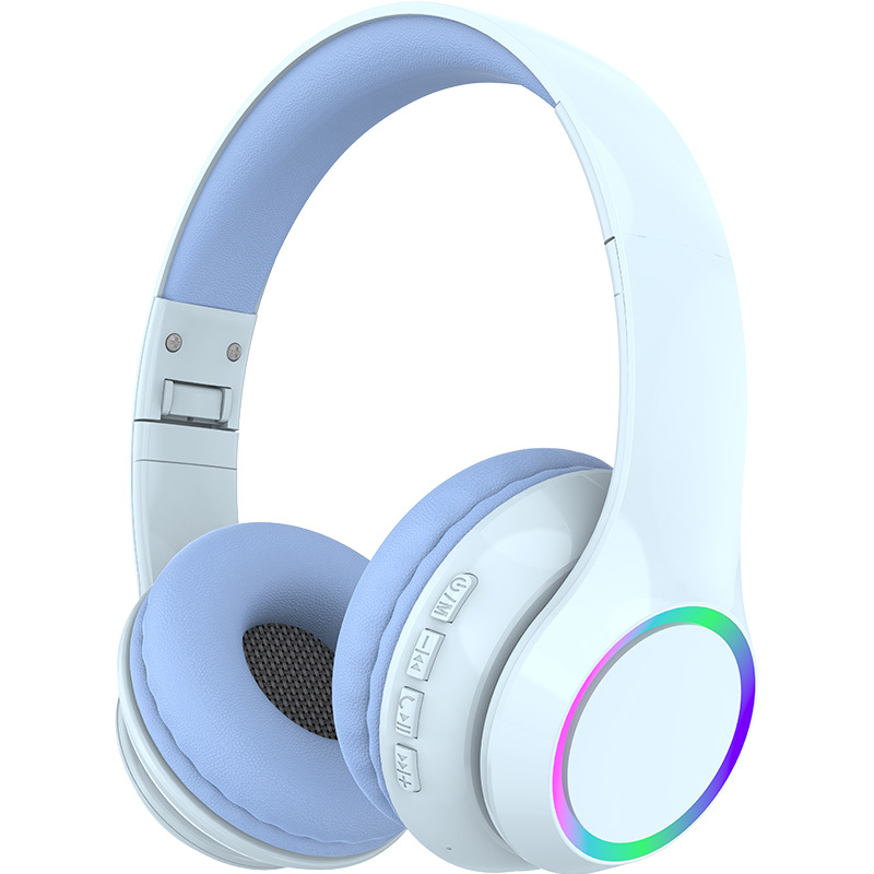 P102 Bluetooth slušalice s LED osvjetljenjem, bežične, preko ušiju, trajanje baterije 4–8 sati, Bluetooth 5.3