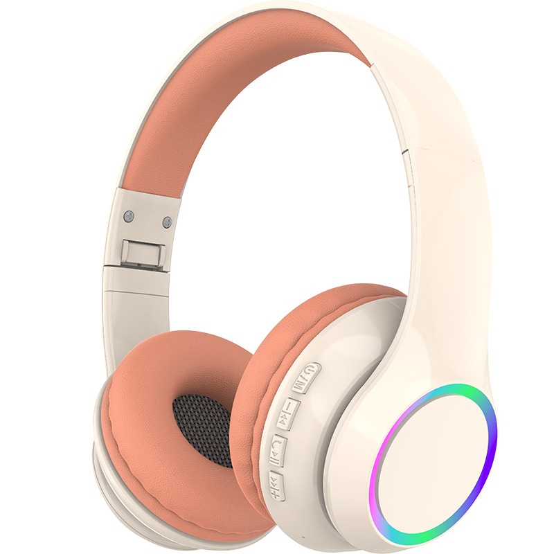 P102 Bluetooth slušalice s LED osvjetljenjem, bežične, preko ušiju, trajanje baterije 4–8 sati, Bluetooth 5.3