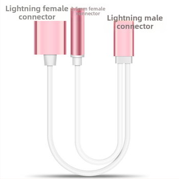 iPhone slúchadlový adaptér – 2 v 1 Lightning a 3,5 mm audio kábel