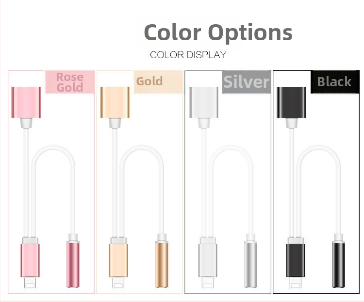 iPhone slúchadlový adaptér – 2 v 1 Lightning a 3,5 mm audio kábel