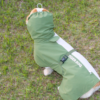 TigerDog vodootporna jakna za pse širokog kroja, pončo za srednje pse (Corgi, Shiba Inu)