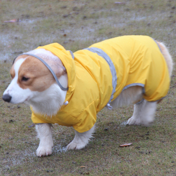 Vodootporna jakna za pse, kratka verzija, reflektirajući detalji, cjeloviti kombinezon za male pse (Corgi)