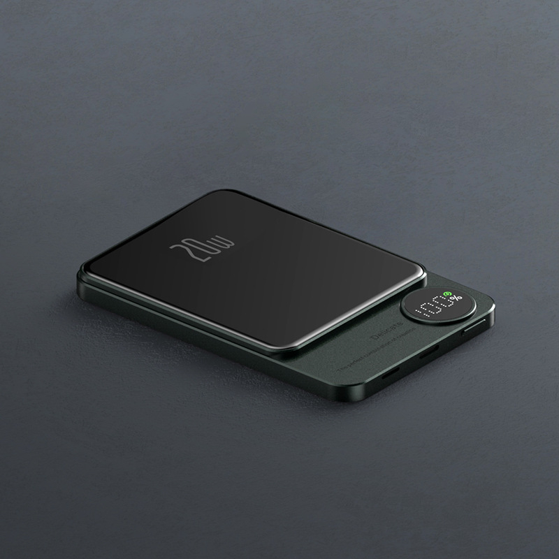 Q9 magnetska bežična vanjska baterija, 15W, aluminijskog legure, ultra-tanka, digitalni zaslon, 10000mAh