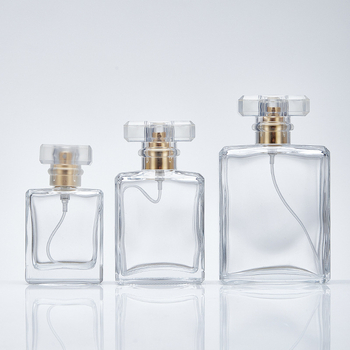 Négyzet alakú üveg autóparfüm számára – üres kozmetikai üvegek 30 ml, 50 ml, 100 ml nagykereskedelmi forgalomhoz