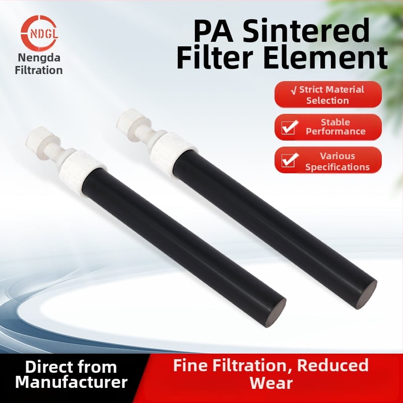 PA plastični sinterirani filter element za precizno filtriranje; sinterirani filter s ugljičnom šipkom