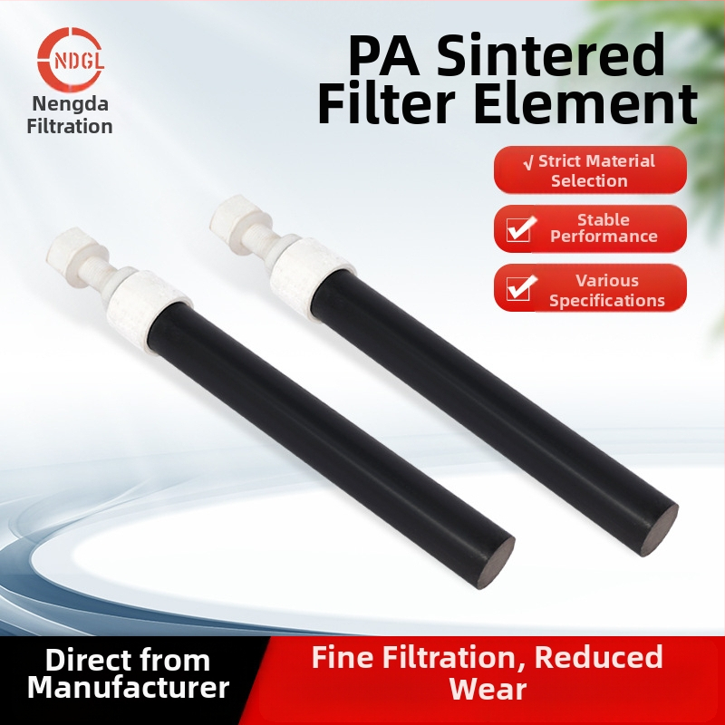 PA plastični sinterirani filter element za precizno filtriranje; sinterirani filter s ugljičnom šipkom