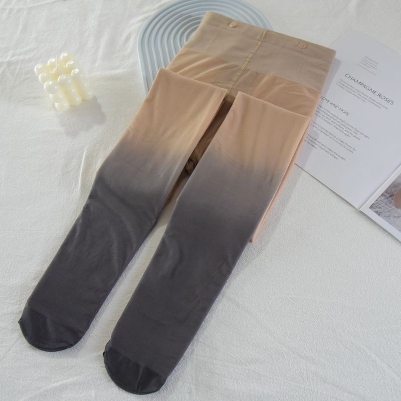 Japanski stil za jesen/zimu, s gradientnim bojama, debele hulahopke s odvojivim gumbima, dvostruki sloj, rezanje po želji, tople ženske čarape.