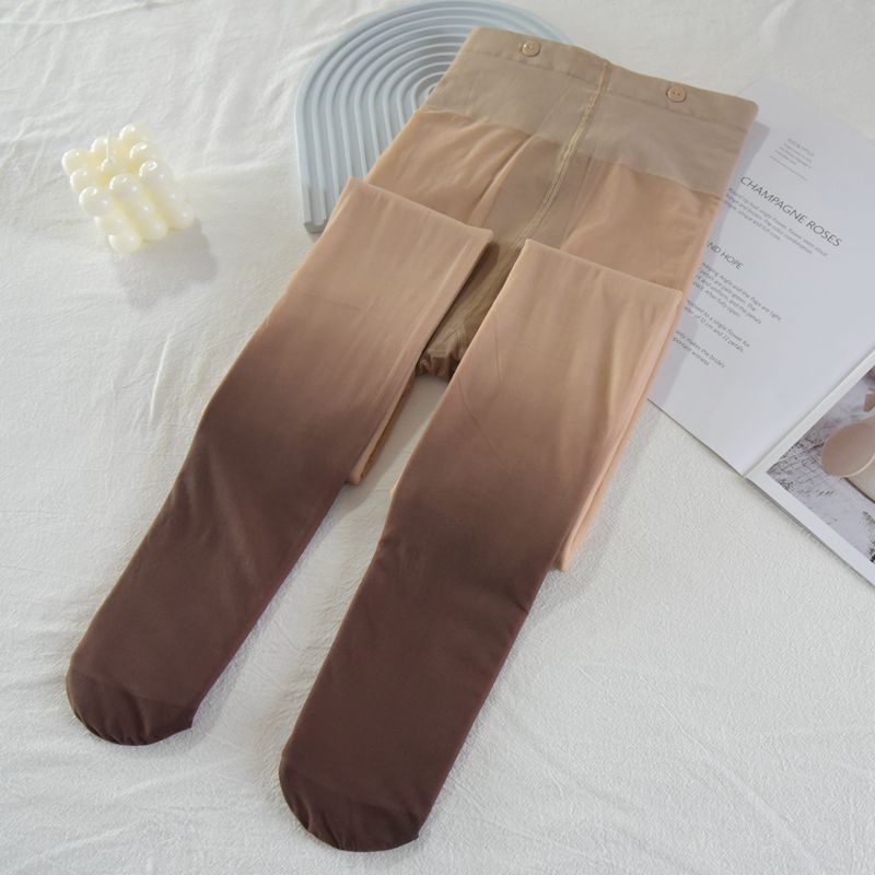 Japanski stil za jesen/zimu, s gradientnim bojama, debele hulahopke s odvojivim gumbima, dvostruki sloj, rezanje po želji, tople ženske čarape.