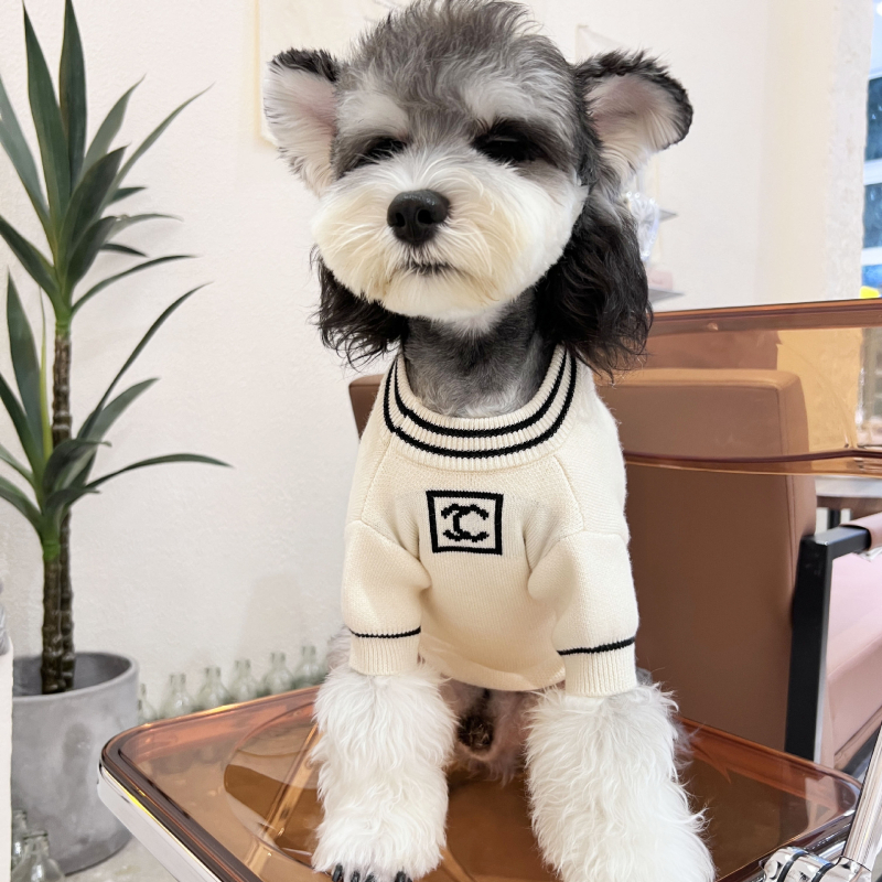 Jesensko-zimi pleteni psi pulover za male pasmine – Toy Poodle, Schnauzer, Pomeranian, Shiba Inu
