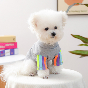 Petcircle hoodie za pse i mačke, slatka jesenska i zimska s prugastim rukavima