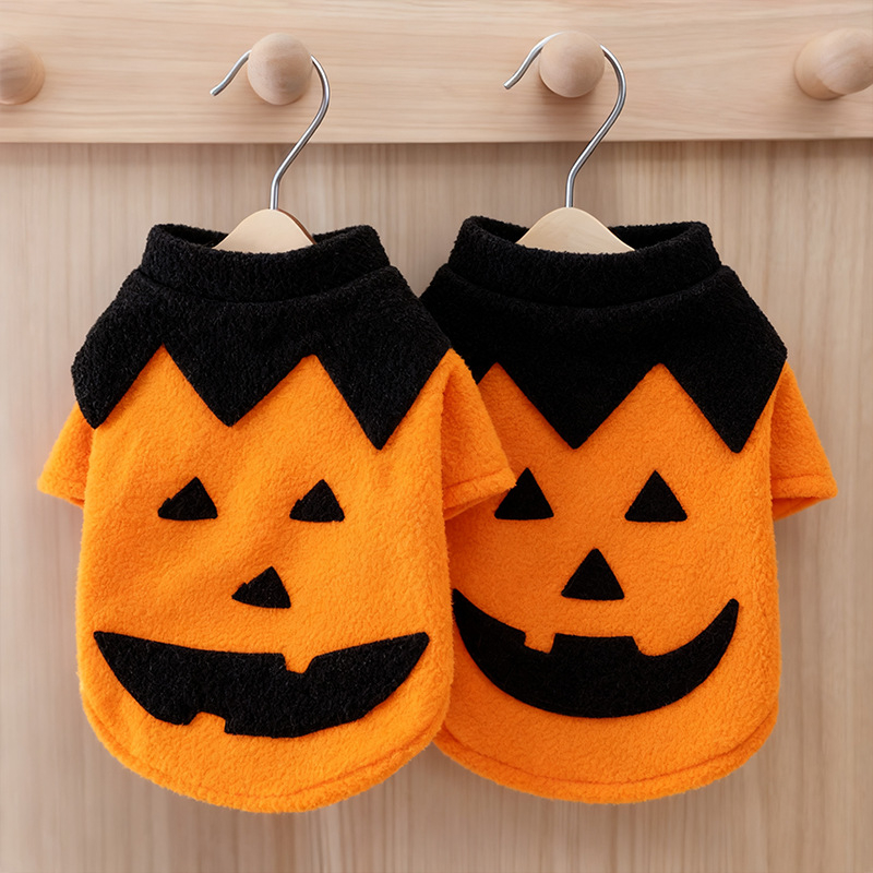 Kostim za kućne ljubimce za Halloween: kostim bundeve za male i srednje pse, zabavan transformacijski kostim za mačke, stojeći kostim mačke