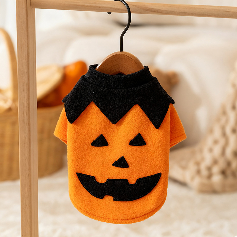 Kostim za kućne ljubimce za Halloween: kostim bundeve za male i srednje pse, zabavan transformacijski kostim za mačke, stojeći kostim mačke