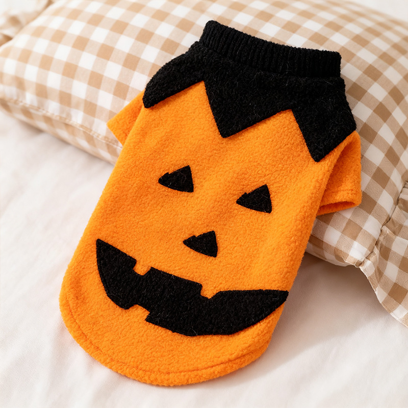 Kostim za kućne ljubimce za Halloween: kostim bundeve za male i srednje pse, zabavan transformacijski kostim za mačke, stojeći kostim mačke