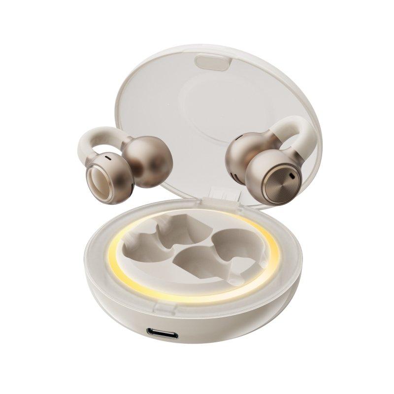 Sound Bird AI sportske slušalice s klipom za uho i provodom zraka, dugi vijek baterije, LED svjetla, stereo zvuk, Bluetooth 6.0