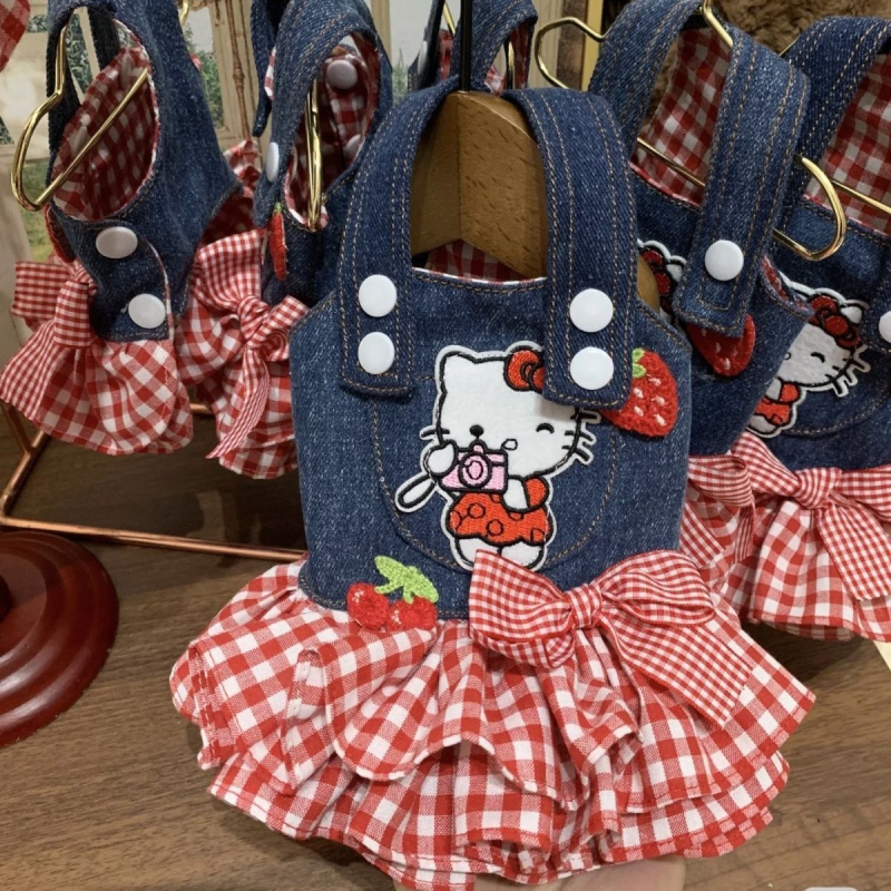 Denim suknja za manje pse i mačke – proljetno-ljetna odjeća za kućne ljubimce