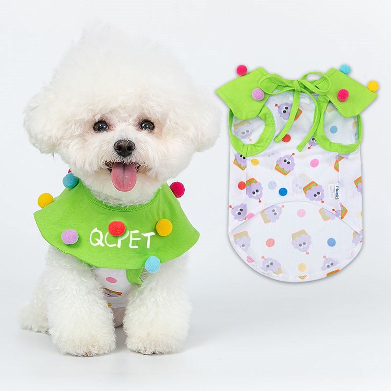 Odjeća za pse i mačke za proljeće i ljeto, ultra-tanka za male pasmine: Bichon Frisé, Šnaucer i Teddy, ovratnik-vest