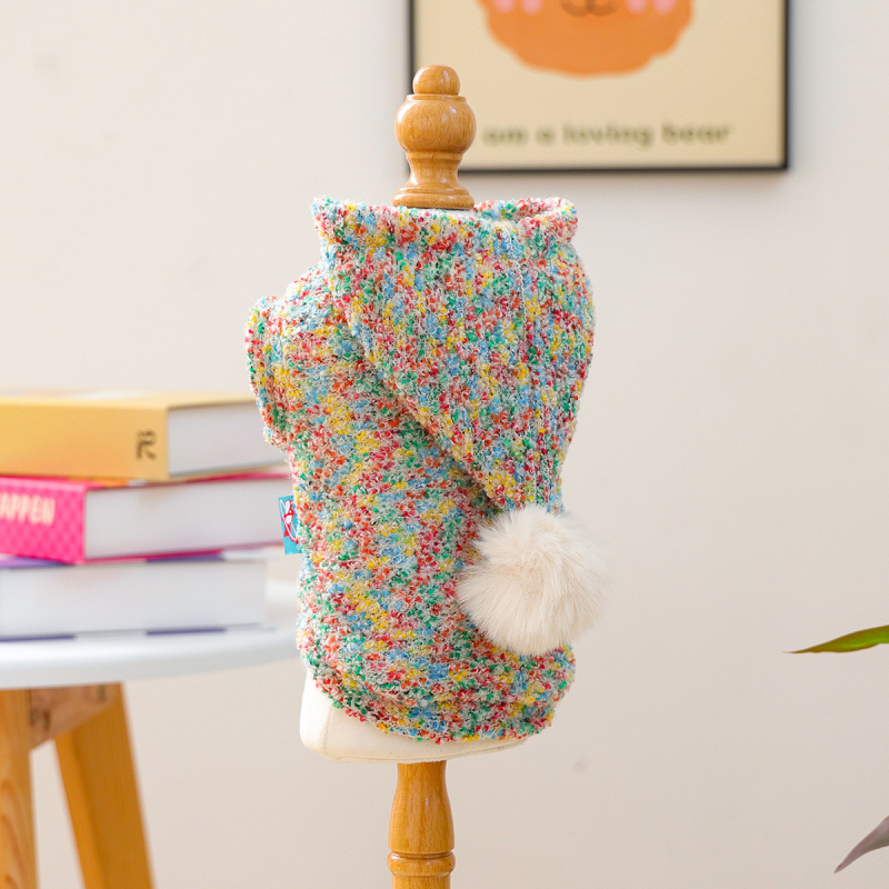 Petcircle Šarena Candy-Bean hoodie za male pse i mačke, jesen-zima