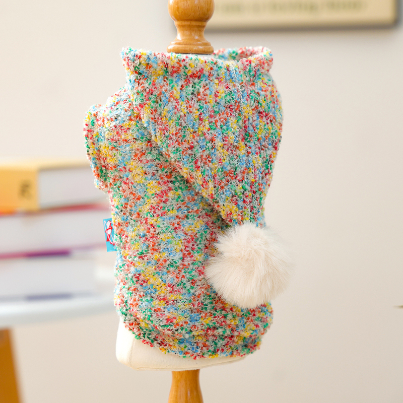 Petcircle Šarena Candy-Bean hoodie za male pse i mačke, jesen-zima