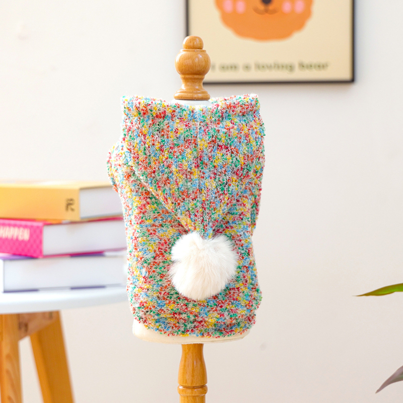 Petcircle Šarena Candy-Bean hoodie za male pse i mačke, jesen-zima