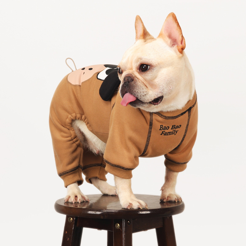 Zimska jakna za pse s flis podstavom, za male rase — šnaucer, francuski buldog, teddy (pudl), bichon, buldog