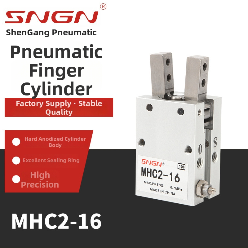MHC2-16 Pneumatický valec na prsty s páčkou otvárania/zatvárania, paralelný mechanický uchopovač