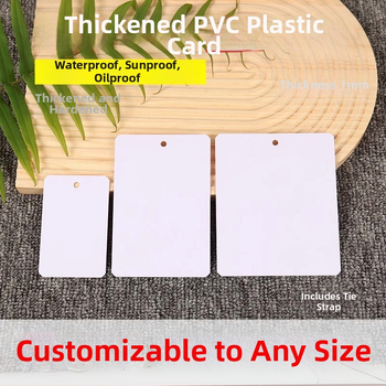 Prazné PVC identifikačné štítky, plastové karty, vodotesné zavesovacie štítky, značkovacie štítky, vonkajšie zavesovacie štítky, ručne písané štítky