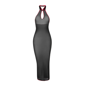 Qinghe Honey Drop 6D halter čipao donje rublje – gradientni najlonski bodycon, seksi u stilu uniforme