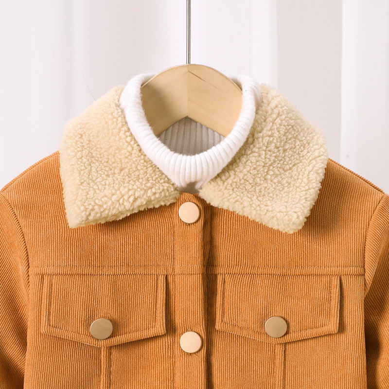 Lányoknak kordbársony téli kabát fleece béléssel WT708-C