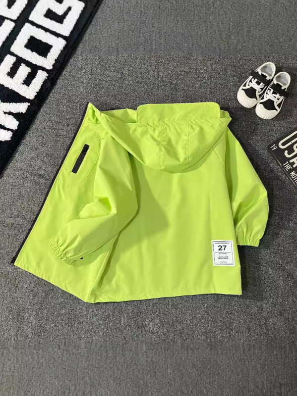 Fiúknak tervezett tavasz–ősz kabát, szélálló dzseki, 2025 új modell, középmagas gyermekeknek