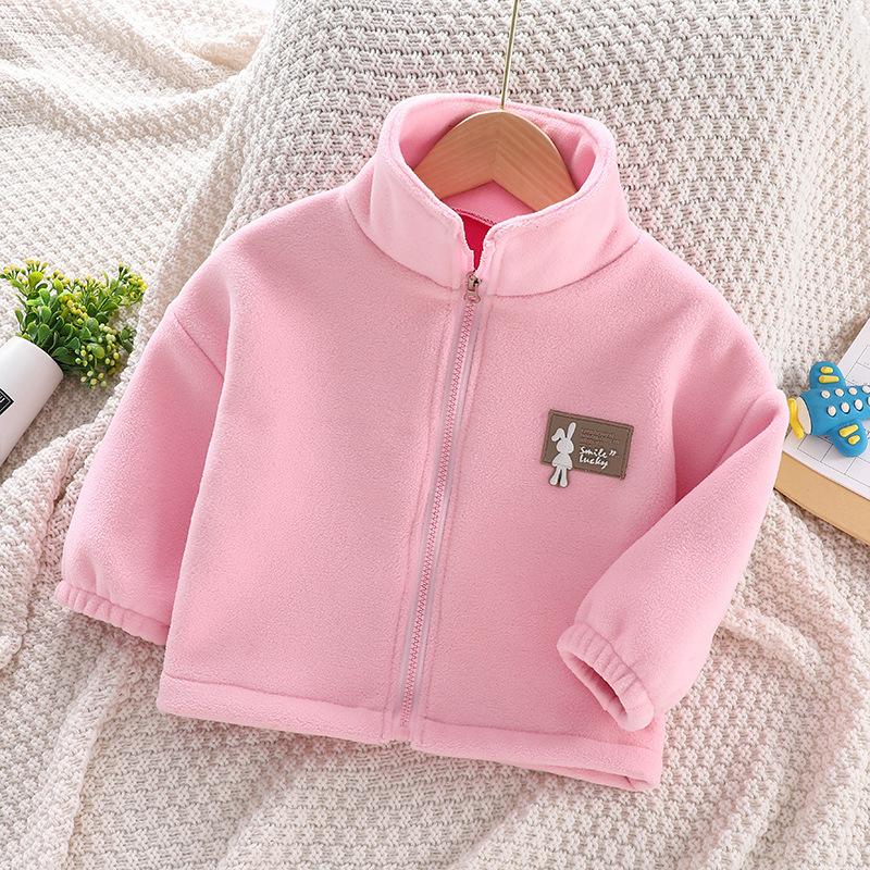 Lányoknak készült vastag fleece kabát, koreai stílusú, 2026-os új modell, tavasz–ősz