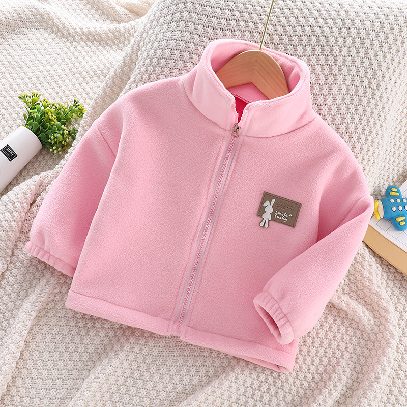 Lányoknak készült vastag fleece kabát, koreai stílusú, 2026-os új modell, tavasz–ősz