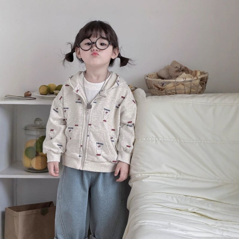 Dječja jakna s kapuljačom, crtani motiv, korejski stil, pamučna za bebe