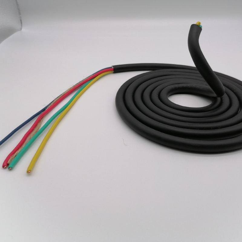 T-RVV гъвкав кабел с медно проводниково ядро, PVC обвивка, четири проводника, CCC сертифициран