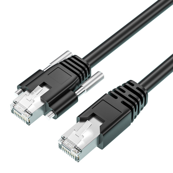 Tengxinkang гигабитов екраниран RJ45 кабел за индустриална камера, гъвкав драг чейн, водоустойчив, черен, двойно усукан кабел